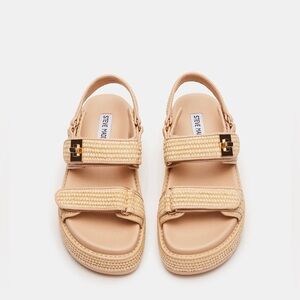 Steve Madden Beige Woven Sandals